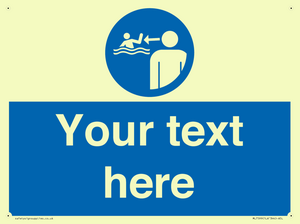 Custom mandatory keep children under supervision in the aquatic environment